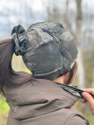 COMBO TUQUE À COUETTE/ CACHE-COU LÉGER PDB CAMO