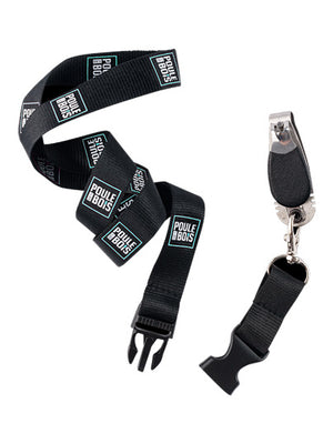 Neck strap with Turquoise logo thread cutter