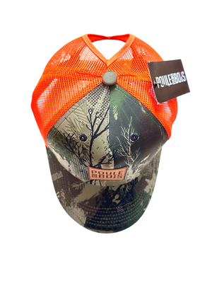 CASQUETTE À COUETTE CAMO PDB FILET ORANGE