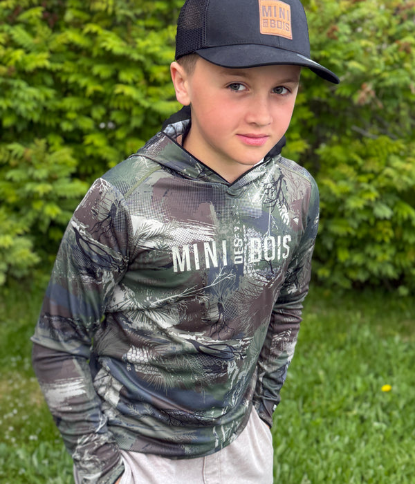 JUNIOR Mini des Bois- HOODIE PDB CAMO LT  filet anti-moustiques