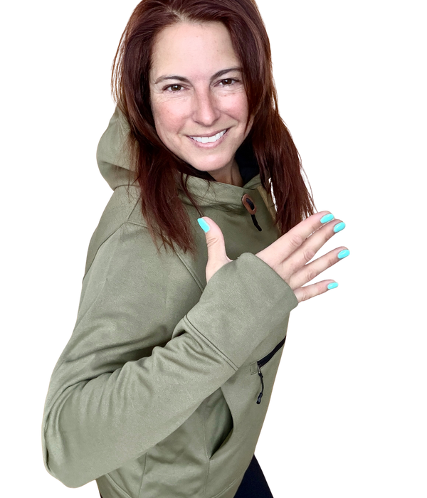 HOODIE À COUETTE ELVA OLIVE