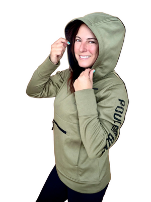 HOODIE À COUETTE ELVA OLIVE (ENVOI SEMAINE DU 20 AVRIL)