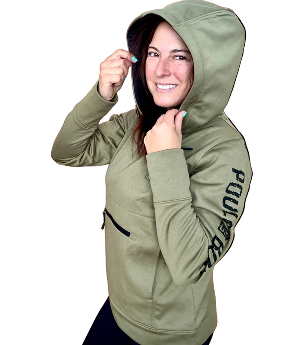 HOODIE À COUETTE ELVA OLIVE