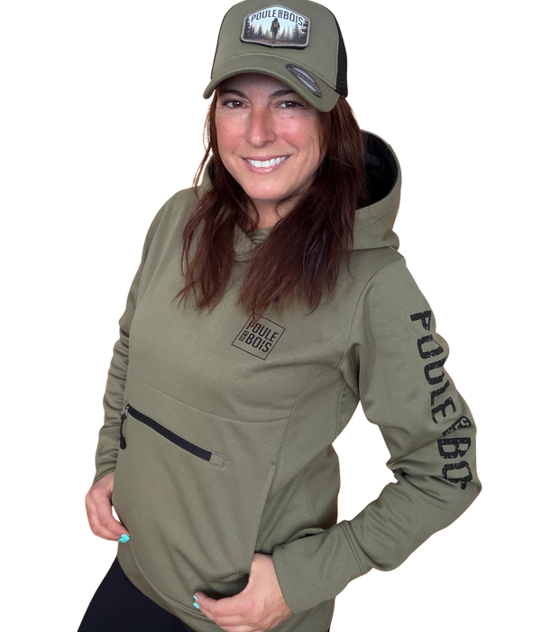 HOODIE À COUETTE ELVA OLIVE