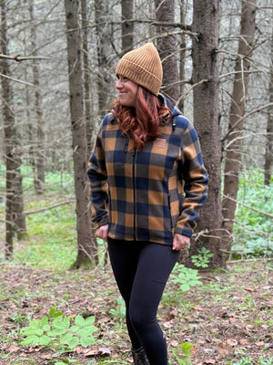 Veste à Carreaux FEMME BROWN