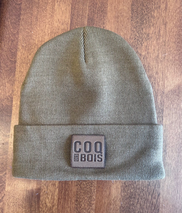 COQ des BOIS Tuque BROWN Logo Cuir