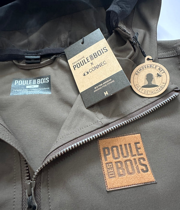 ANORAK PDB FEMME BROWN filet antimoustique ET TROU À COUETTE (DATE D'ENVOI DANS LA PREMIÈRE SEMAINE D'AVRIL