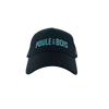 Casquette à Couette NOIR Logo BRODÉ TURQUOISE