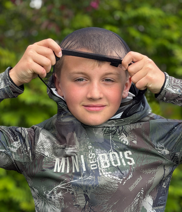 JUNIOR Mini des Bois- HOODIE PDB CAMO LT  filet anti-moustiques