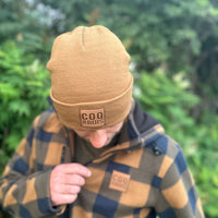 COQ des BOIS Tuque BROWN Logo Cuir