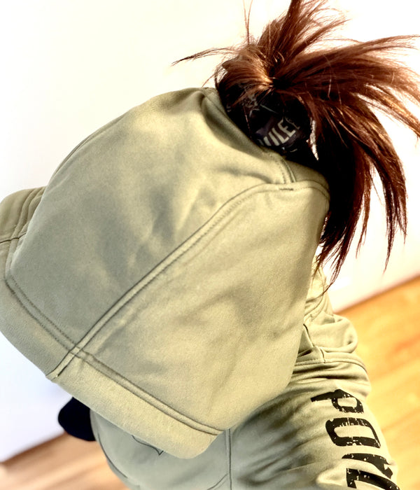 HOODIE À COUETTE ELVA OLIVE