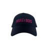 Casquette à Couette NOIR Logo BRODÉ ROSE