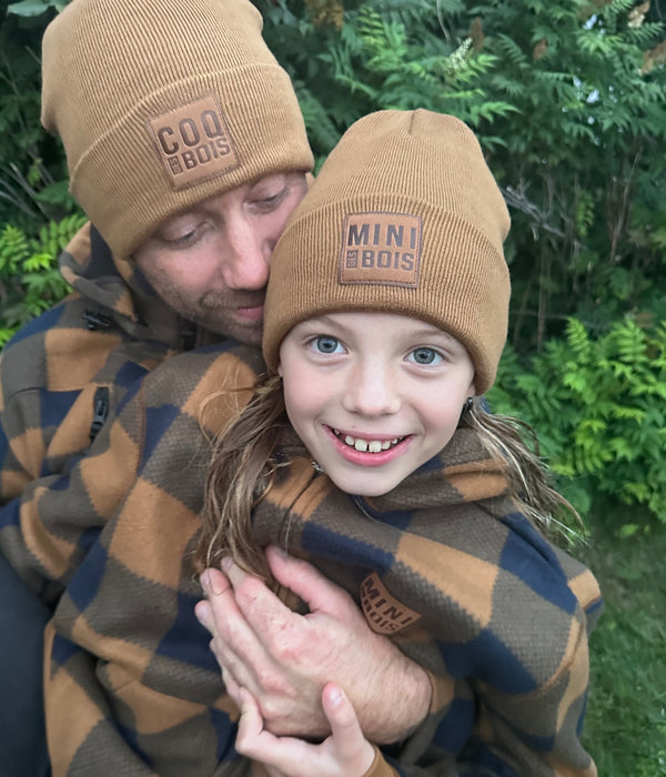 COQ des BOIS Tuque BROWN Logo Cuir