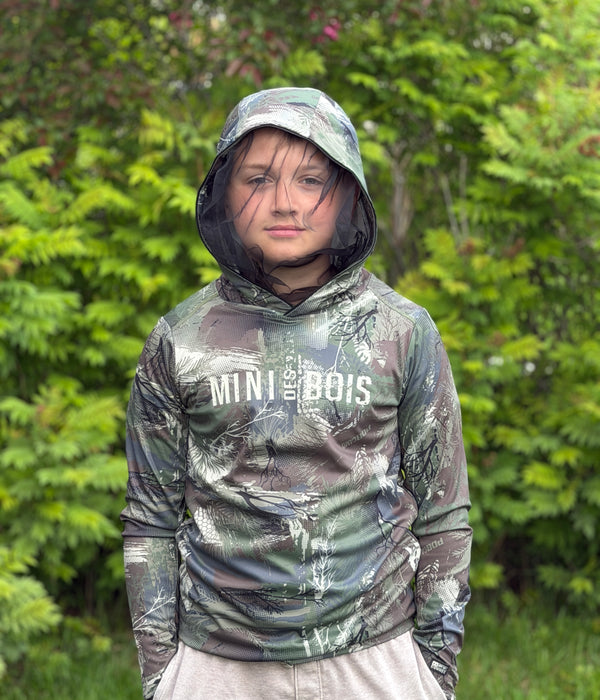 JUNIOR Mini des Bois- HOODIE PDB CAMO LT  filet anti-moustiques