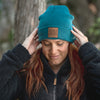 Tuque AQUAMARINE Logo FAUX SUÈDE