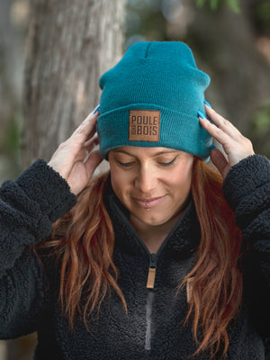 Tuque AQUAMARINE Logo FAUX SUÈDE