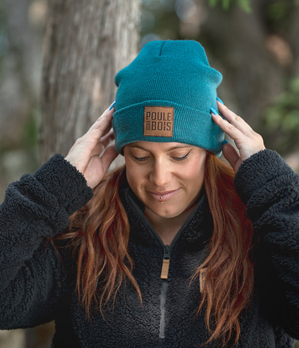 Tuque AQUAMARINE Logo FAUX SUÈDE