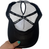 Casquette à Couette NOIR Logo BRODÉ ROSE