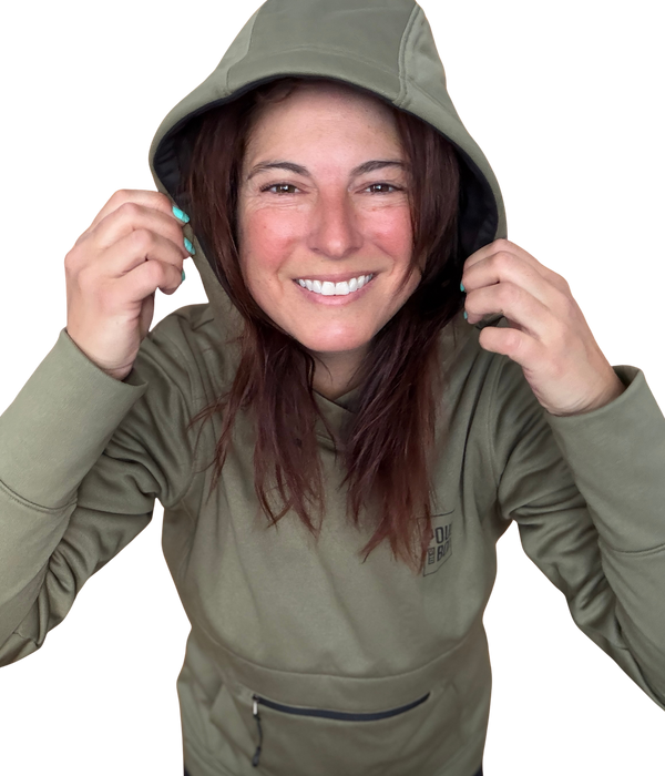 HOODIE À COUETTE ELVA OLIVE