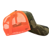 CASQUETTE À COUETTE CAMO PDB FILET ORANGE