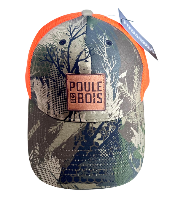 CASQUETTE À COUETTE CAMO PDB FILET ORANGE ENVOI LA SEMAINE DU 21 MARS