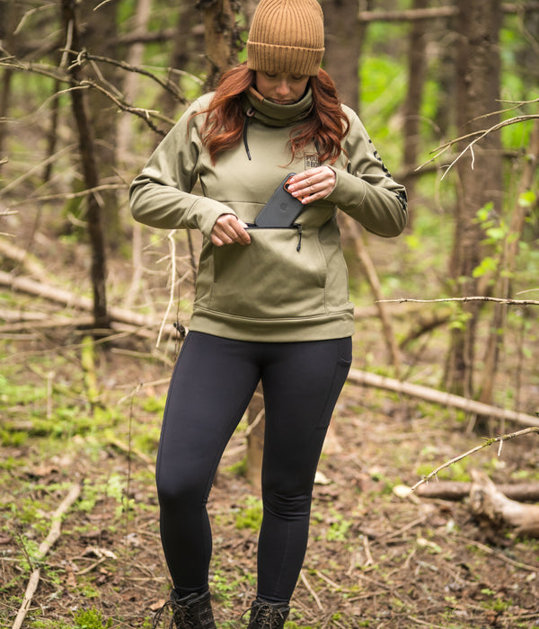 HOODIE À COUETTE ELVA OLIVE