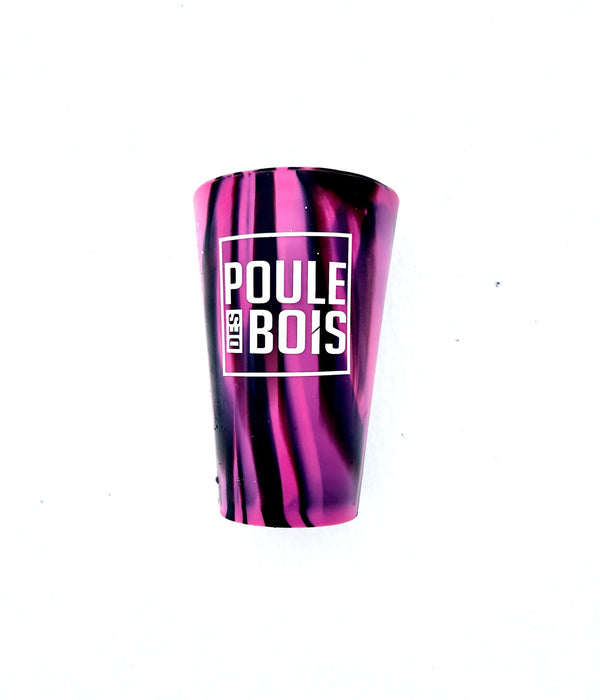 16 oz PINK and BLACK silicone cup (single)