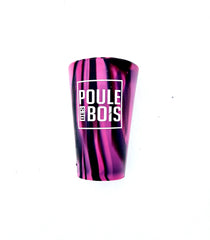 16 oz PINK and BLACK silicone cup (single)