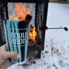 16 oz glass in TURQUOISE and BLACK silicone (single)